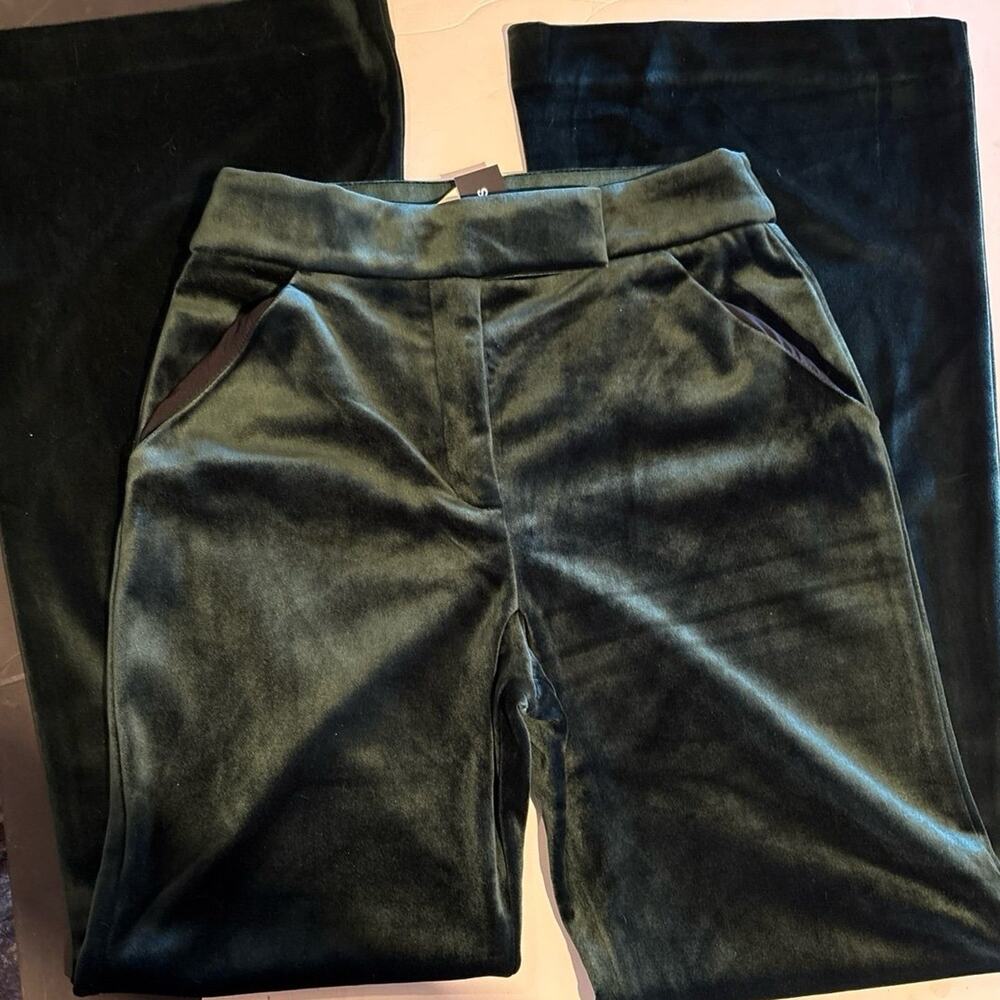 Express Editor High Waisted Velvet Flare Trouser Pants Size 6R
